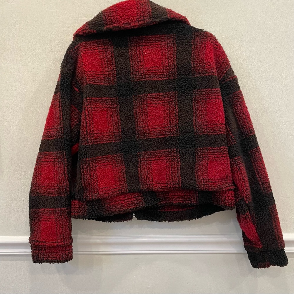 Superdown Candy Zip Front Jacket In Red Plaid Siz… - image 7